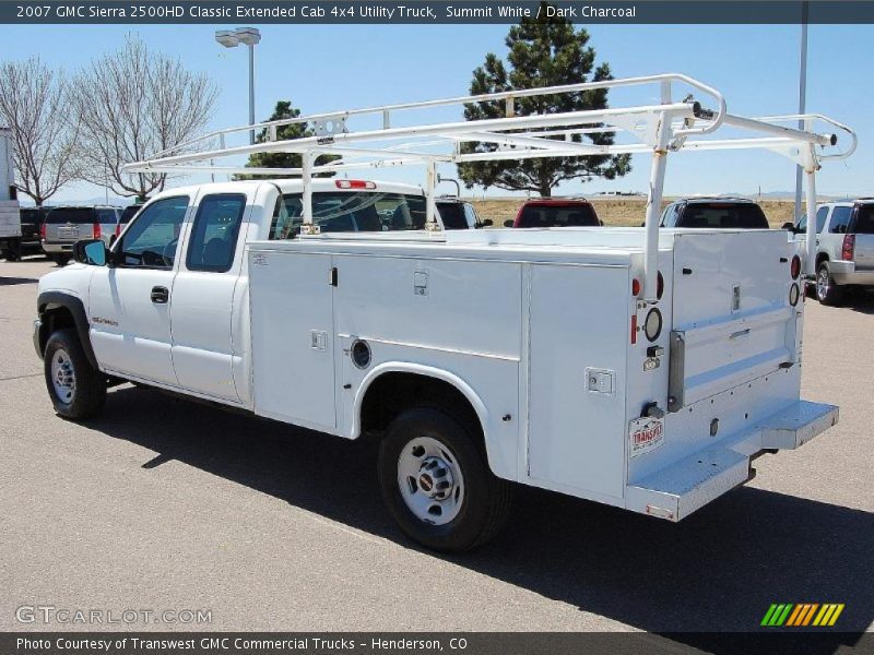 Summit White / Dark Charcoal 2007 GMC Sierra 2500HD Classic Extended Cab 4x4 Utility Truck