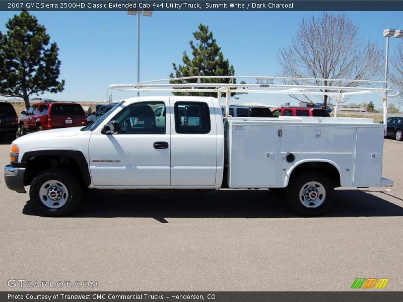 Summit White / Dark Charcoal 2007 GMC Sierra 2500HD Classic Extended Cab 4x4 Utility Truck