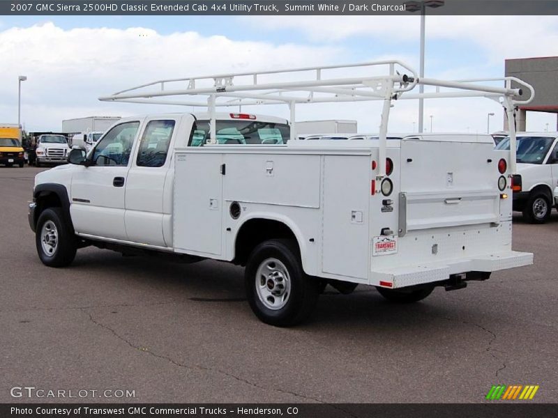 Summit White / Dark Charcoal 2007 GMC Sierra 2500HD Classic Extended Cab 4x4 Utility Truck