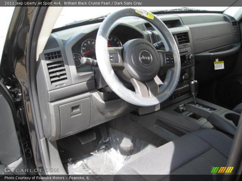 Brilliant Black Crystal Pearl / Dark Slate Gray 2011 Jeep Liberty Jet Sport 4x4