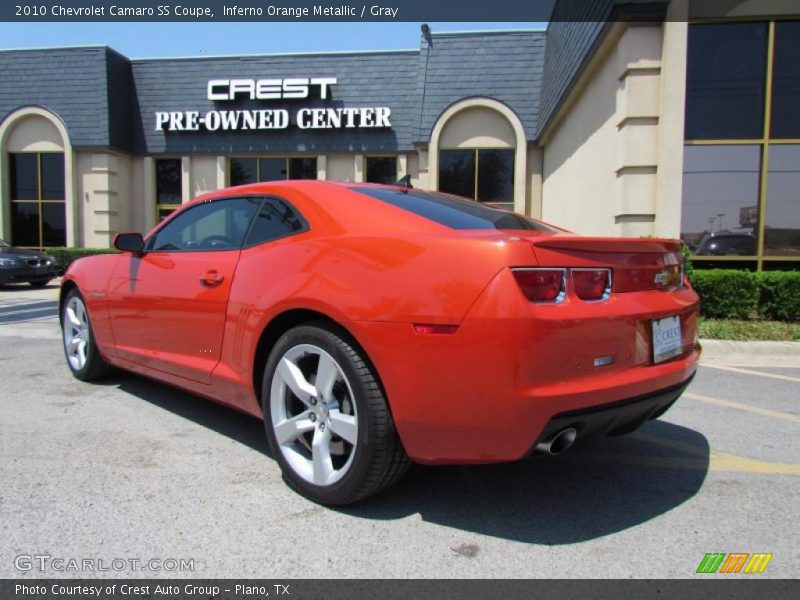 Inferno Orange Metallic / Gray 2010 Chevrolet Camaro SS Coupe