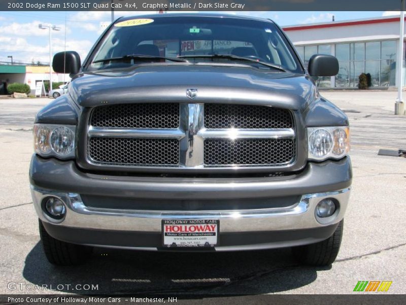 Graphite Metallic / Dark Slate Gray 2002 Dodge Ram 1500 SLT Quad Cab 4x4