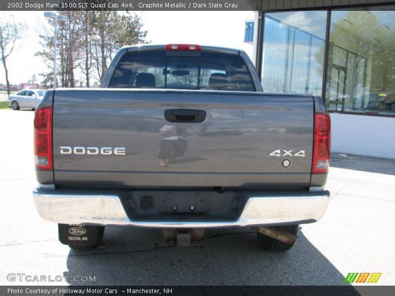 Graphite Metallic / Dark Slate Gray 2002 Dodge Ram 1500 SLT Quad Cab 4x4