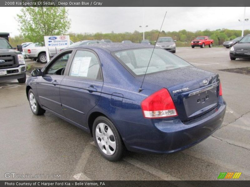 Deep Ocean Blue / Gray 2008 Kia Spectra EX Sedan