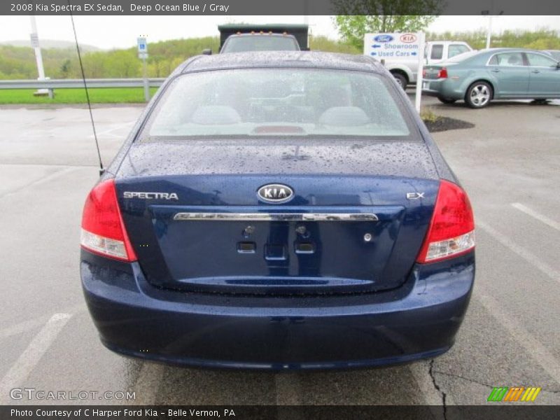 Deep Ocean Blue / Gray 2008 Kia Spectra EX Sedan