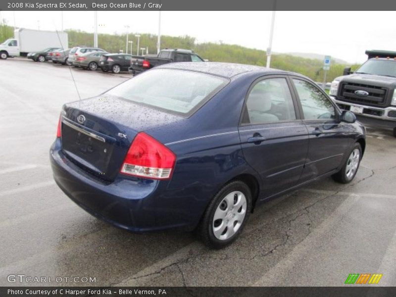 Deep Ocean Blue / Gray 2008 Kia Spectra EX Sedan