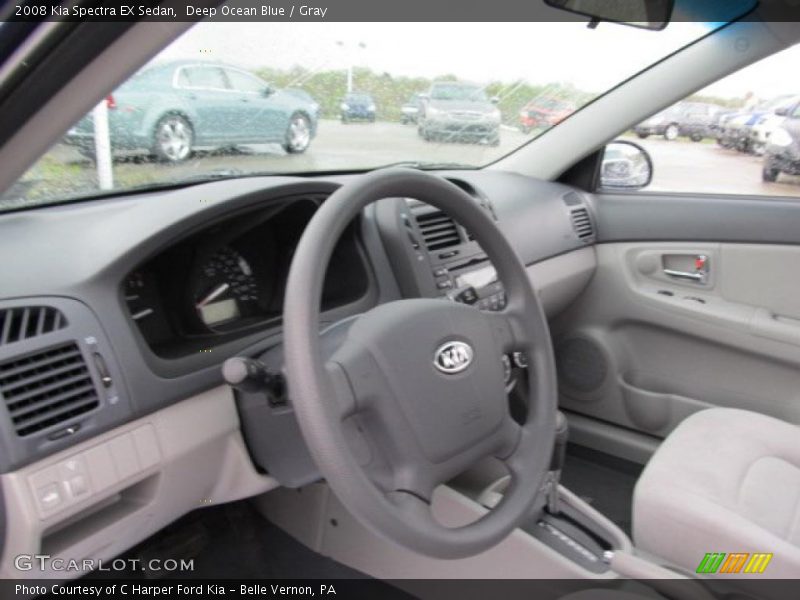 Deep Ocean Blue / Gray 2008 Kia Spectra EX Sedan