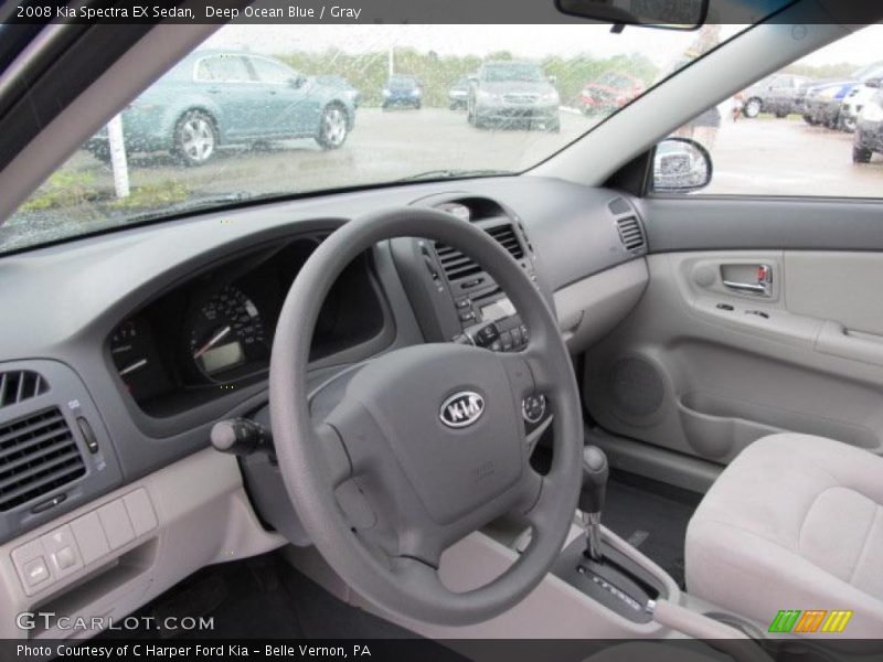 Deep Ocean Blue / Gray 2008 Kia Spectra EX Sedan