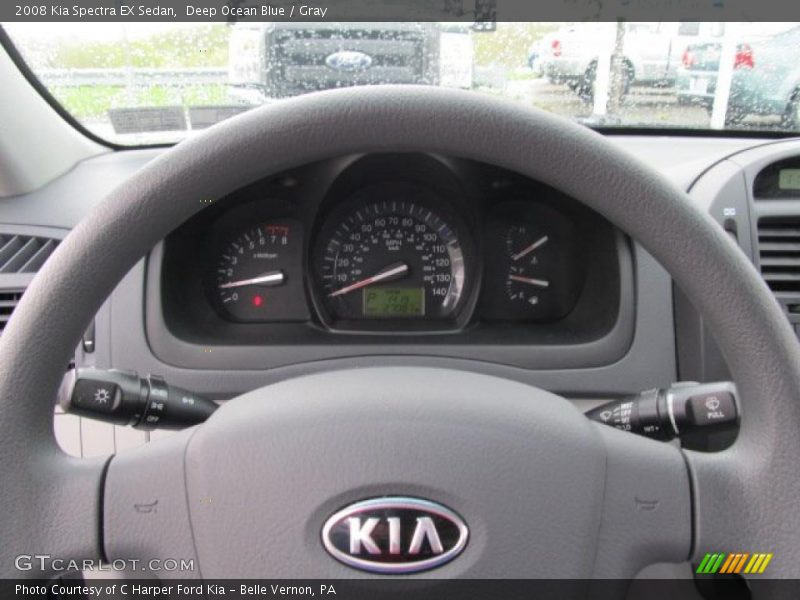 Deep Ocean Blue / Gray 2008 Kia Spectra EX Sedan