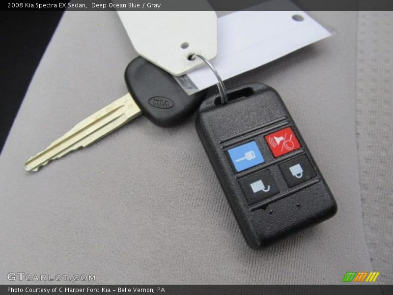 Deep Ocean Blue / Gray 2008 Kia Spectra EX Sedan