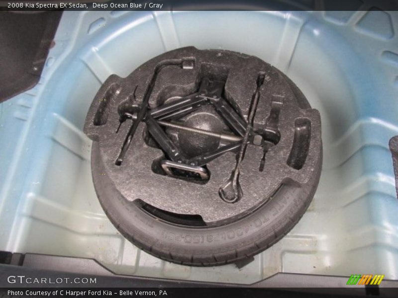 Deep Ocean Blue / Gray 2008 Kia Spectra EX Sedan
