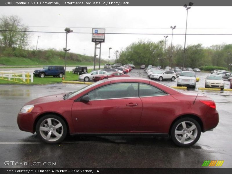 Performance Red Metallic / Ebony Black 2008 Pontiac G6 GT Convertible