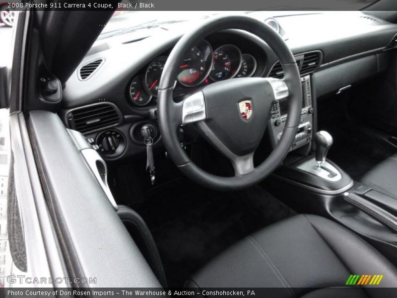 Black / Black 2008 Porsche 911 Carrera 4 Coupe