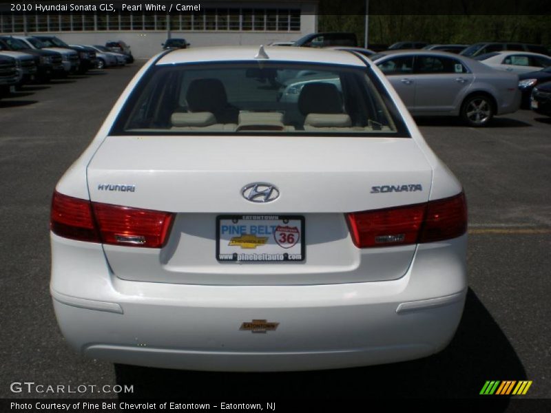 Pearl White / Camel 2010 Hyundai Sonata GLS