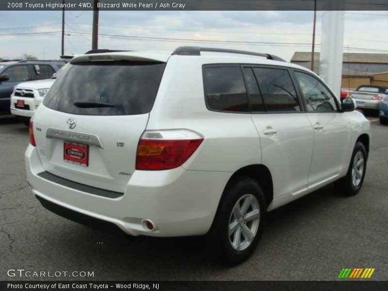 Blizzard White Pearl / Ash Gray 2008 Toyota Highlander 4WD