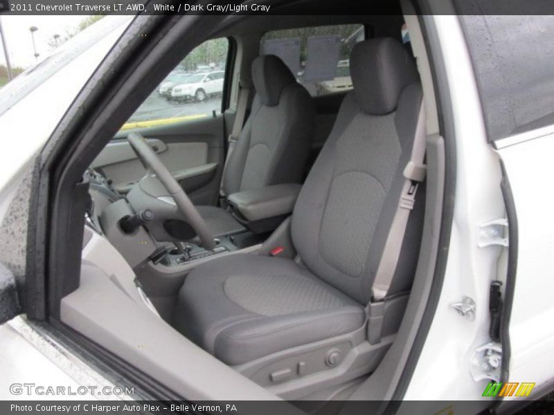 White / Dark Gray/Light Gray 2011 Chevrolet Traverse LT AWD
