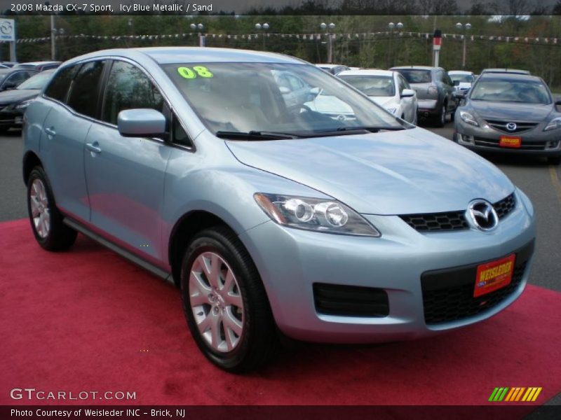 Icy Blue Metallic / Sand 2008 Mazda CX-7 Sport