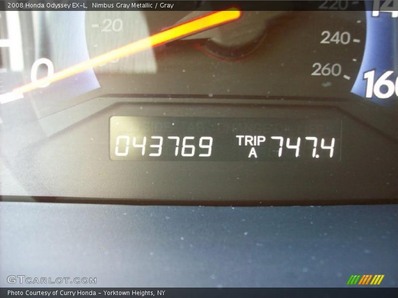 Nimbus Gray Metallic / Gray 2008 Honda Odyssey EX-L