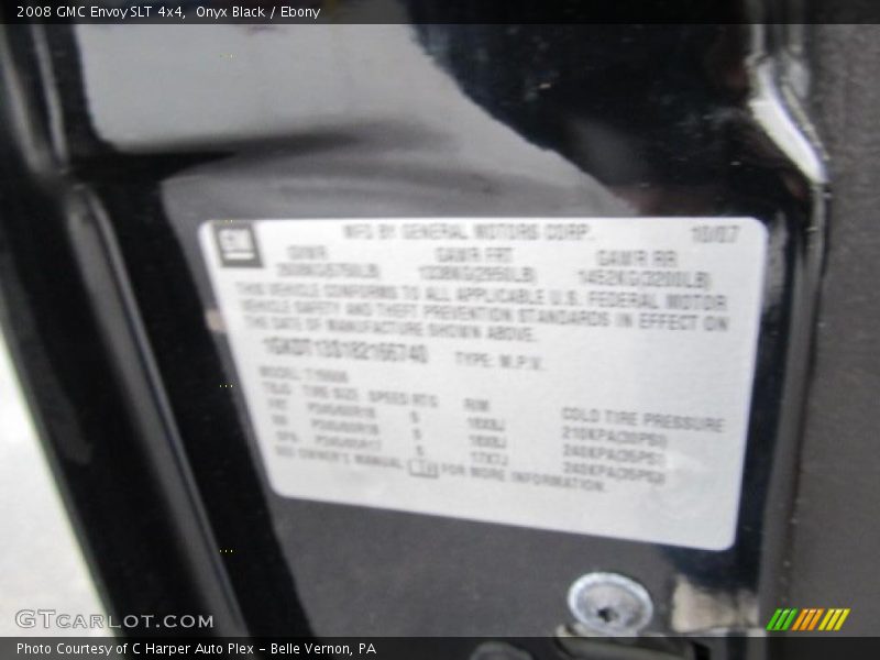 Onyx Black / Ebony 2008 GMC Envoy SLT 4x4