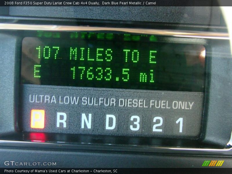 Dark Blue Pearl Metallic / Camel 2008 Ford F350 Super Duty Lariat Crew Cab 4x4 Dually