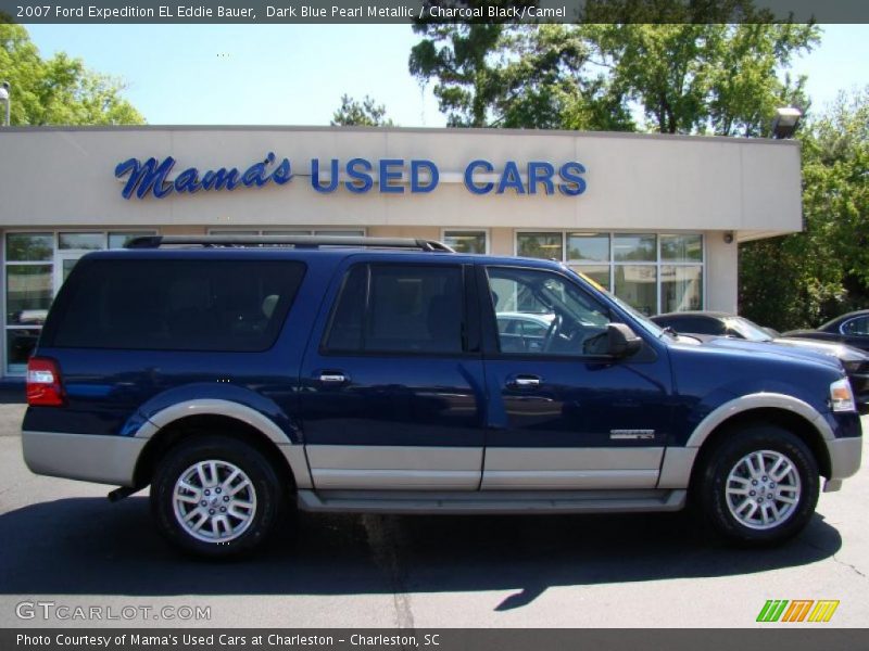 Dark Blue Pearl Metallic / Charcoal Black/Camel 2007 Ford Expedition EL Eddie Bauer