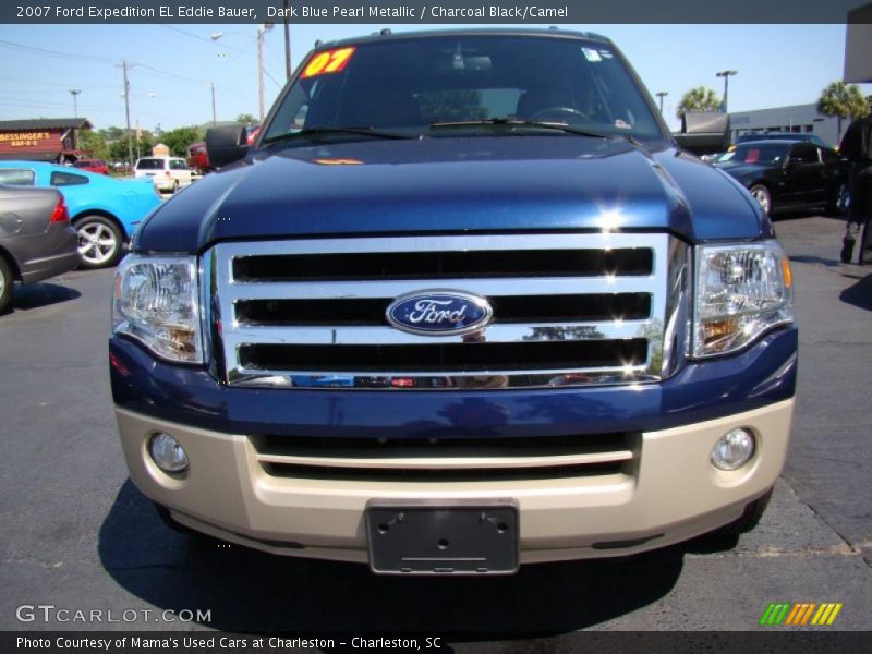 Dark Blue Pearl Metallic / Charcoal Black/Camel 2007 Ford Expedition EL Eddie Bauer