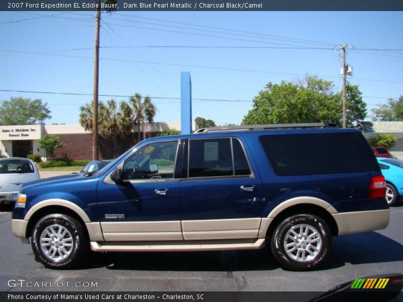 Dark Blue Pearl Metallic / Charcoal Black/Camel 2007 Ford Expedition EL Eddie Bauer
