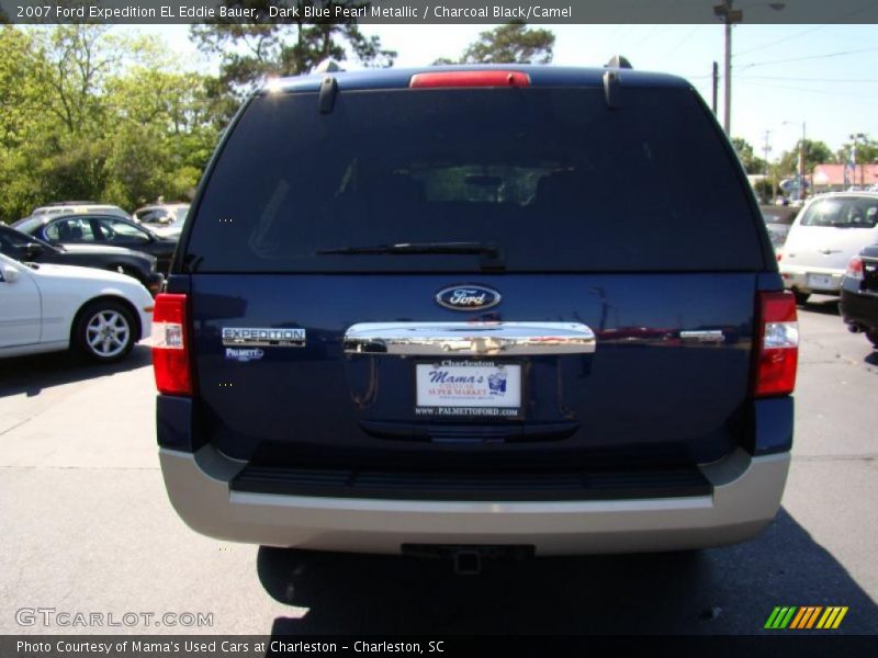 Dark Blue Pearl Metallic / Charcoal Black/Camel 2007 Ford Expedition EL Eddie Bauer