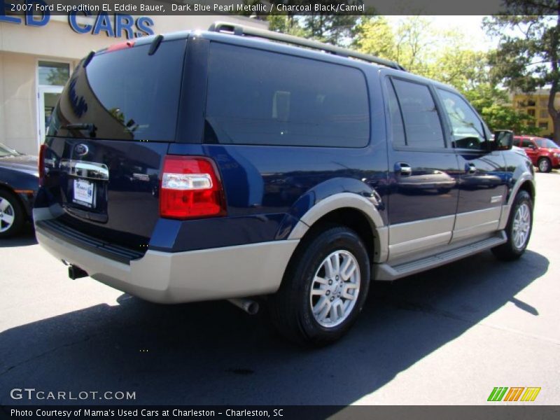 Dark Blue Pearl Metallic / Charcoal Black/Camel 2007 Ford Expedition EL Eddie Bauer