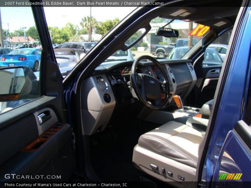 Dark Blue Pearl Metallic / Charcoal Black/Camel 2007 Ford Expedition EL Eddie Bauer