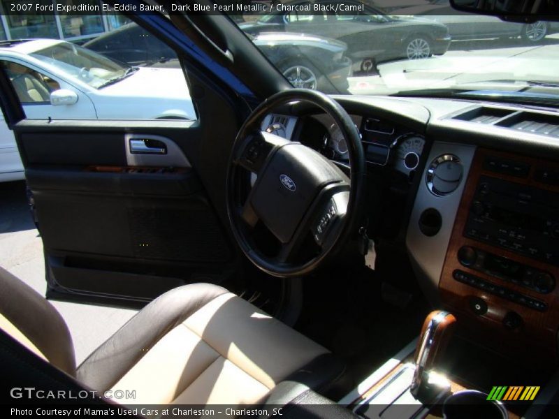 Dark Blue Pearl Metallic / Charcoal Black/Camel 2007 Ford Expedition EL Eddie Bauer