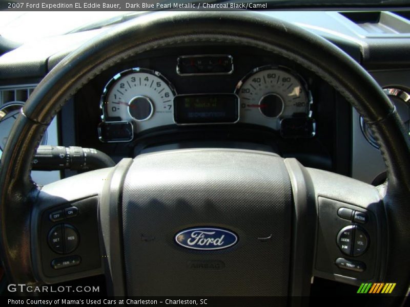 Dark Blue Pearl Metallic / Charcoal Black/Camel 2007 Ford Expedition EL Eddie Bauer