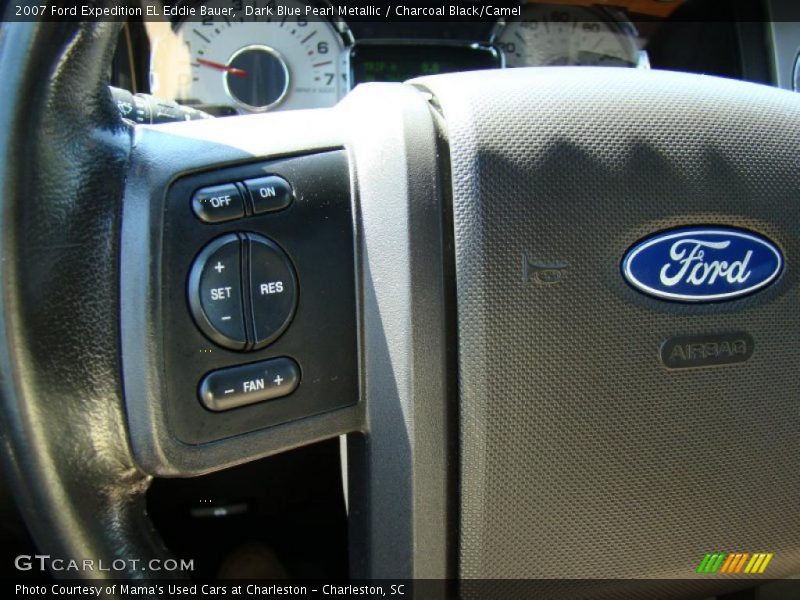 Dark Blue Pearl Metallic / Charcoal Black/Camel 2007 Ford Expedition EL Eddie Bauer