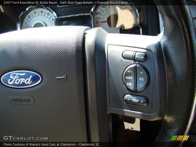 Dark Blue Pearl Metallic / Charcoal Black/Camel 2007 Ford Expedition EL Eddie Bauer