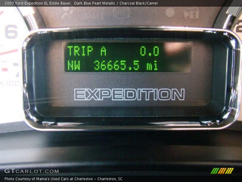 Dark Blue Pearl Metallic / Charcoal Black/Camel 2007 Ford Expedition EL Eddie Bauer