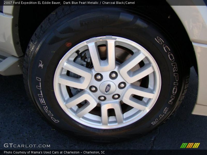 Dark Blue Pearl Metallic / Charcoal Black/Camel 2007 Ford Expedition EL Eddie Bauer