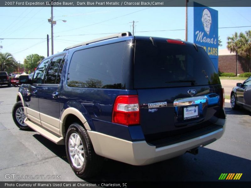 Dark Blue Pearl Metallic / Charcoal Black/Camel 2007 Ford Expedition EL Eddie Bauer