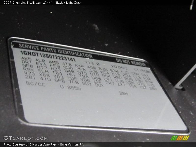Black / Light Gray 2007 Chevrolet TrailBlazer LS 4x4