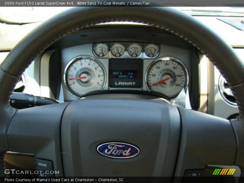 White Sand Tri Coat Metallic / Camel/Tan 2009 Ford F150 Lariat SuperCrew 4x4