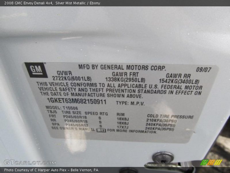 Silver Mist Metallic / Ebony 2008 GMC Envoy Denali 4x4
