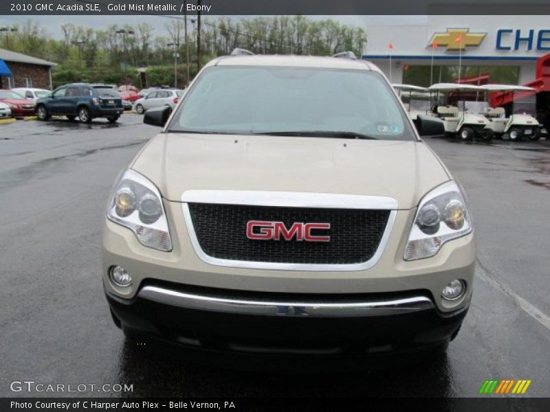 Gold Mist Metallic / Ebony 2010 GMC Acadia SLE