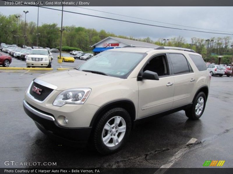 Gold Mist Metallic / Ebony 2010 GMC Acadia SLE