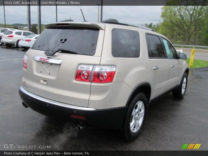 Gold Mist Metallic / Ebony 2010 GMC Acadia SLE