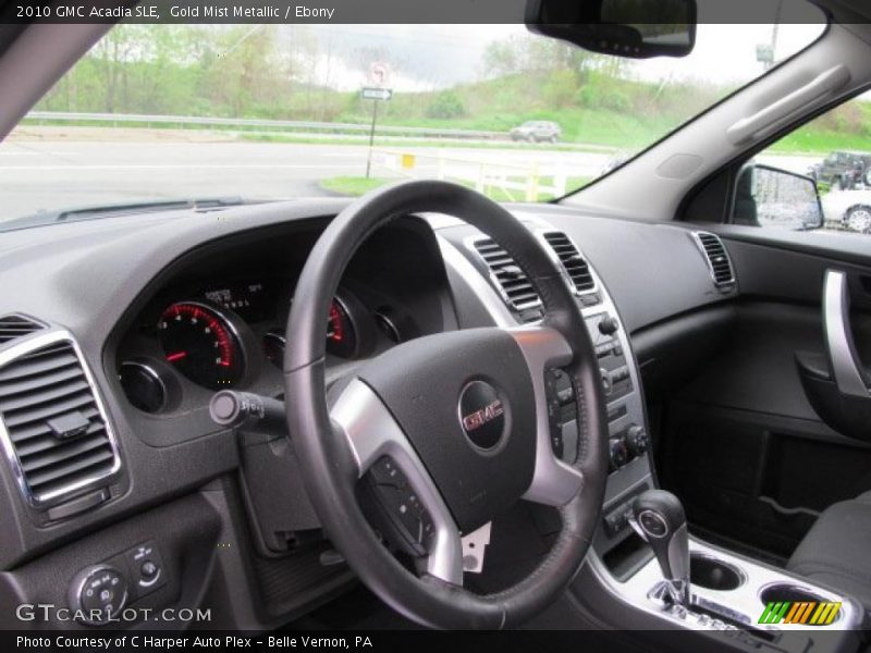 Gold Mist Metallic / Ebony 2010 GMC Acadia SLE