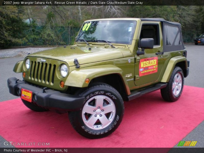Rescue Green Metallic / Dark Slate Gray/Medium Slate Gray 2007 Jeep Wrangler Sahara 4x4