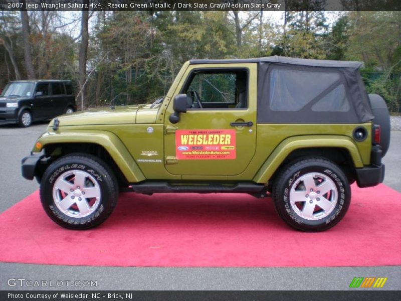 Rescue Green Metallic / Dark Slate Gray/Medium Slate Gray 2007 Jeep Wrangler Sahara 4x4