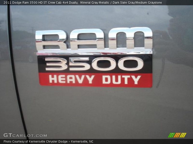 Mineral Gray Metallic / Dark Slate Gray/Medium Graystone 2011 Dodge Ram 3500 HD ST Crew Cab 4x4 Dually