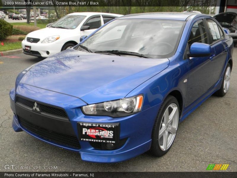 Octane Blue Pearl / Black 2009 Mitsubishi Lancer GTS