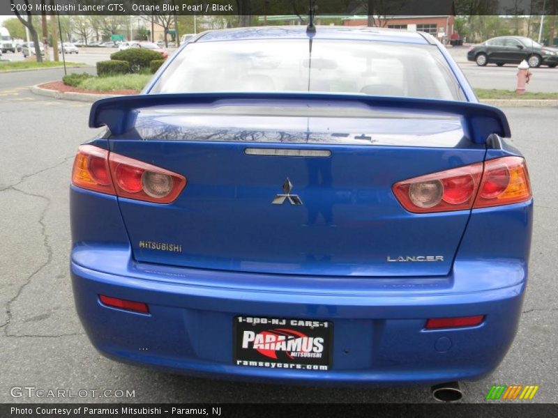 Octane Blue Pearl / Black 2009 Mitsubishi Lancer GTS