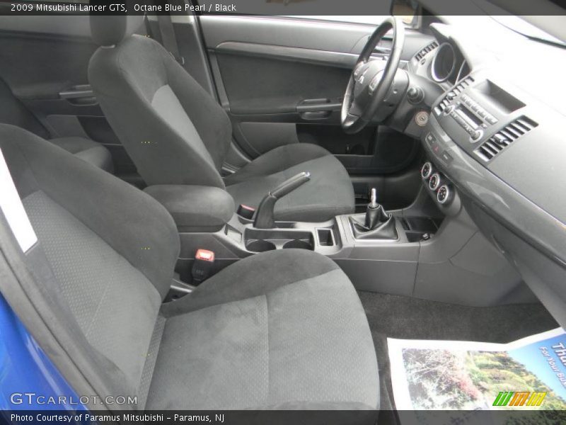 Octane Blue Pearl / Black 2009 Mitsubishi Lancer GTS
